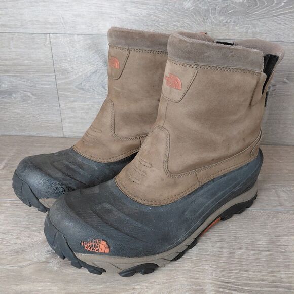 The North Face Chilkat Brown Leather Waterproof Insulated Snow Boots Men Size 12 main image 11